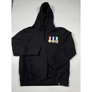 Adidas Originals Run DMC My Adidas Hoodie Black Gold Mens L